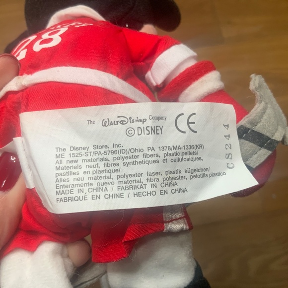 NWT The Disney Store Hockey Mickey Mouse Beanbag Toy - Picture 9 of 11